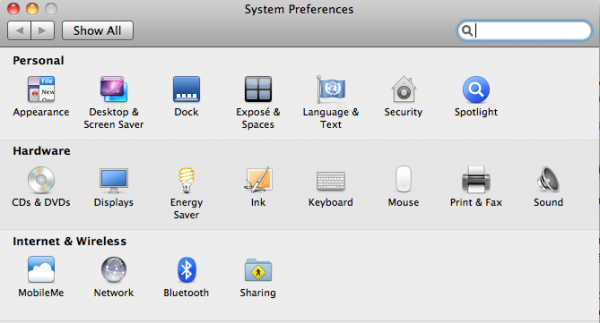 Mac OS X - System preferences - Network - fix IP