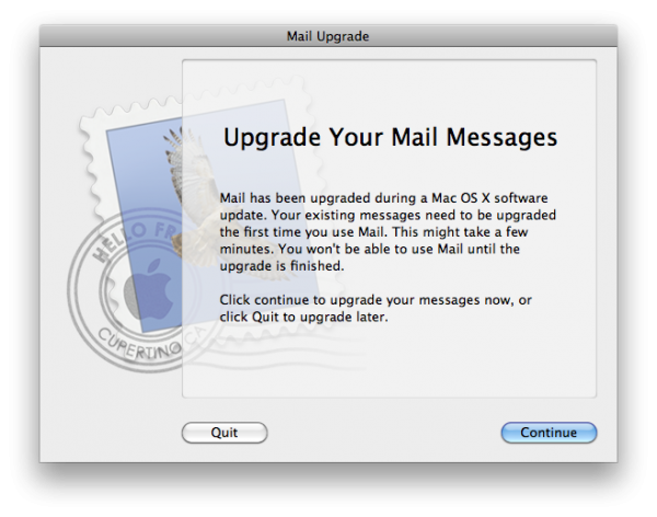 Mac OS X 10.6.4 - Mail frissítése